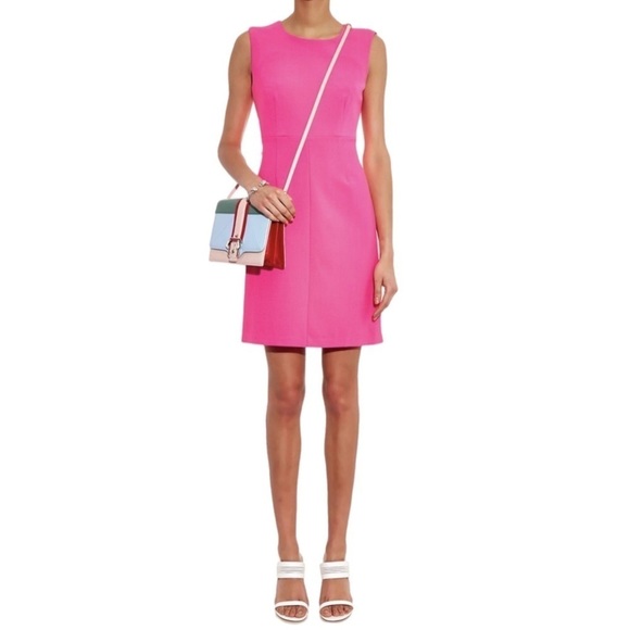 Diane Von Furstenberg Dresses & Skirts - Diane von Furstenberg Carrie Crewneck Sheath Dress - Bright Pink
